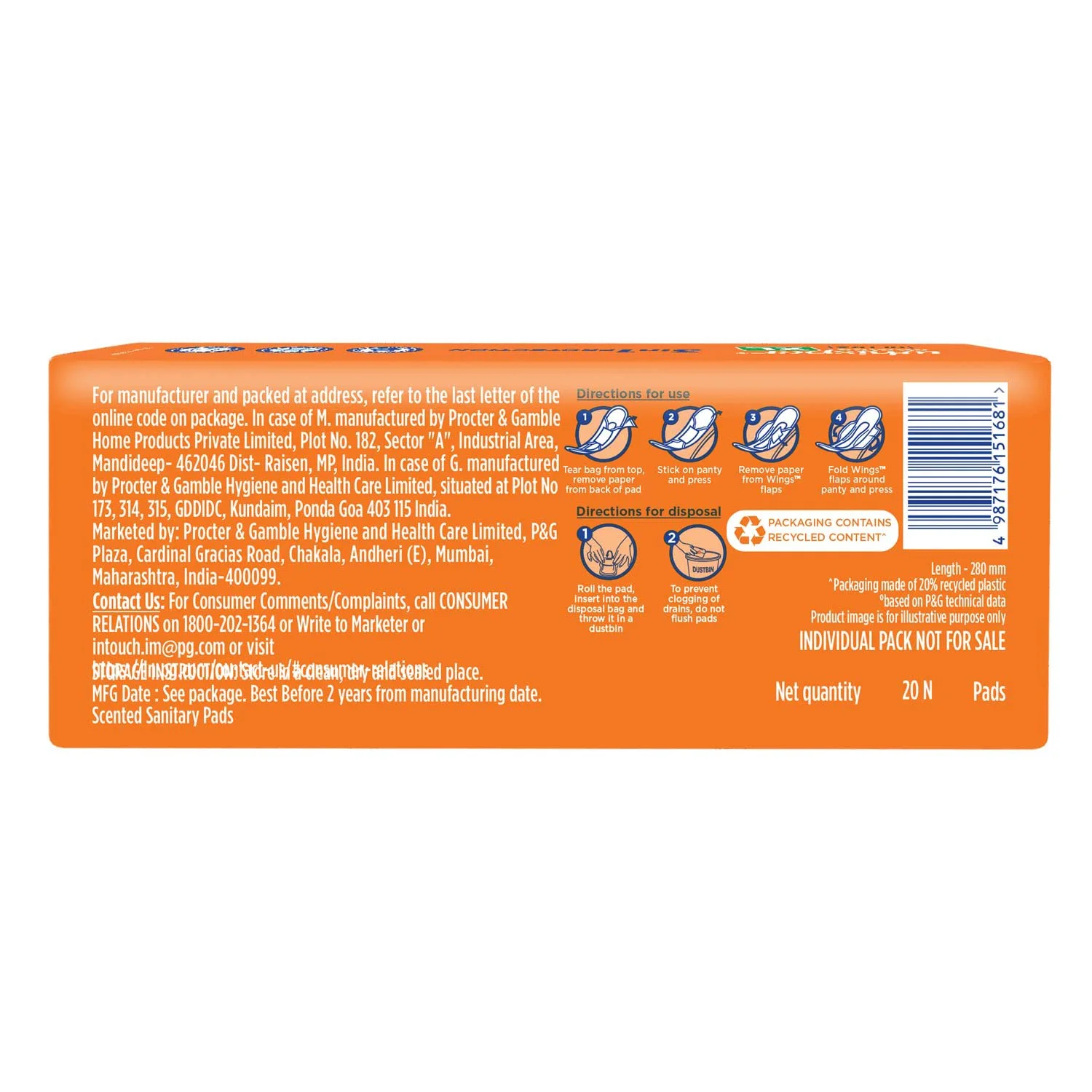 Whisper Choice Ultra Sanitary Pads,80 Xl Pads,Upto 100% Stain Protection All Day,Thin Pads With Magic Gel That Locks Liquid,Super Fast Absorption,Longer Length For Better Coverage,Disposable Wrapper - image 1