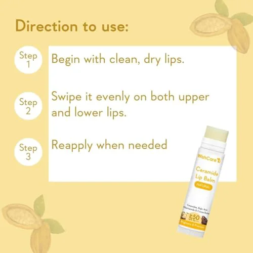 WishCare Ceramide Lip Balm with SPF50 PA+++ - Kojic Acid & Niacinamide - For Lip Lightening & Protection 5gm - image 1