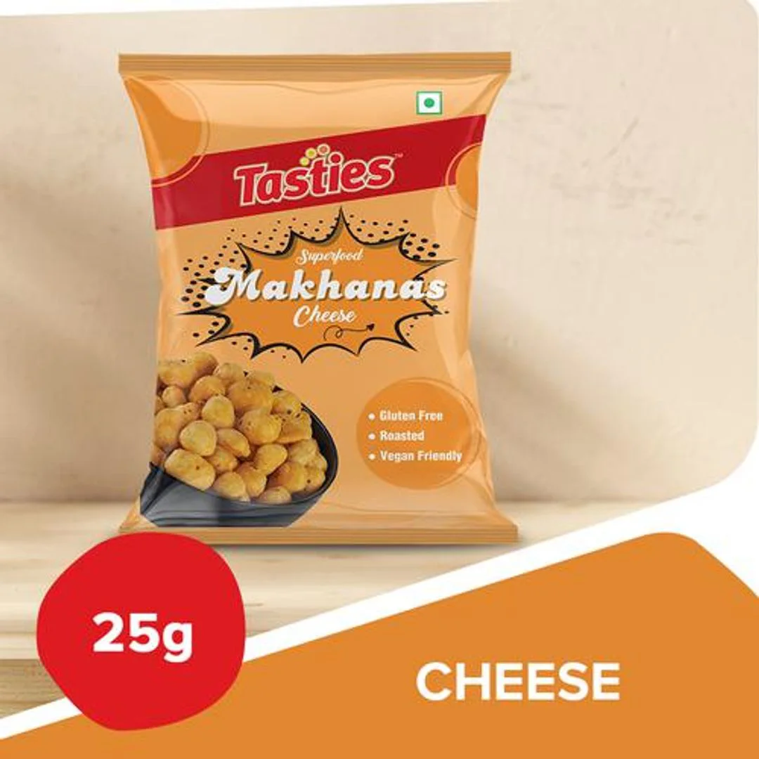 Tasties Makhanas - Cheese, Roasted, Vegan & Gluten Free, 25 g