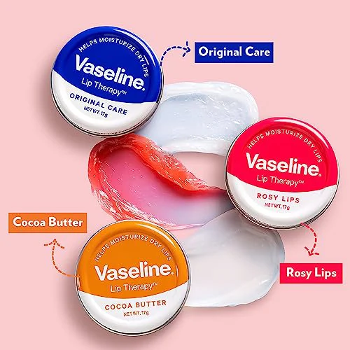 Vaseline Lip Tins Rosy Lips, 17 g | Provides Hydration, Sheer Pink Tint & Glossy Shine - image 1