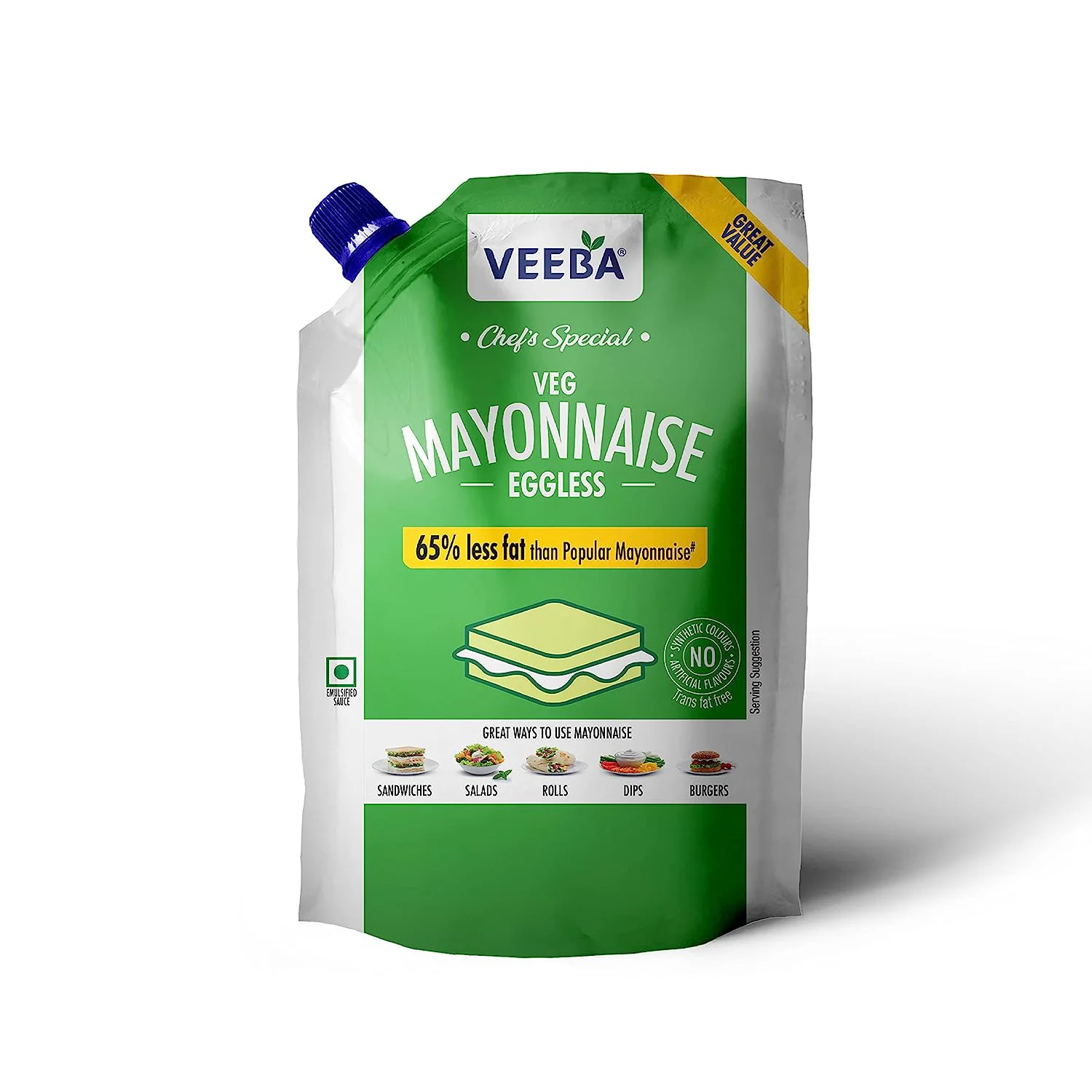 Veeba Eggless Mayonnaise  I Veg Mayonnaise -  (875g)