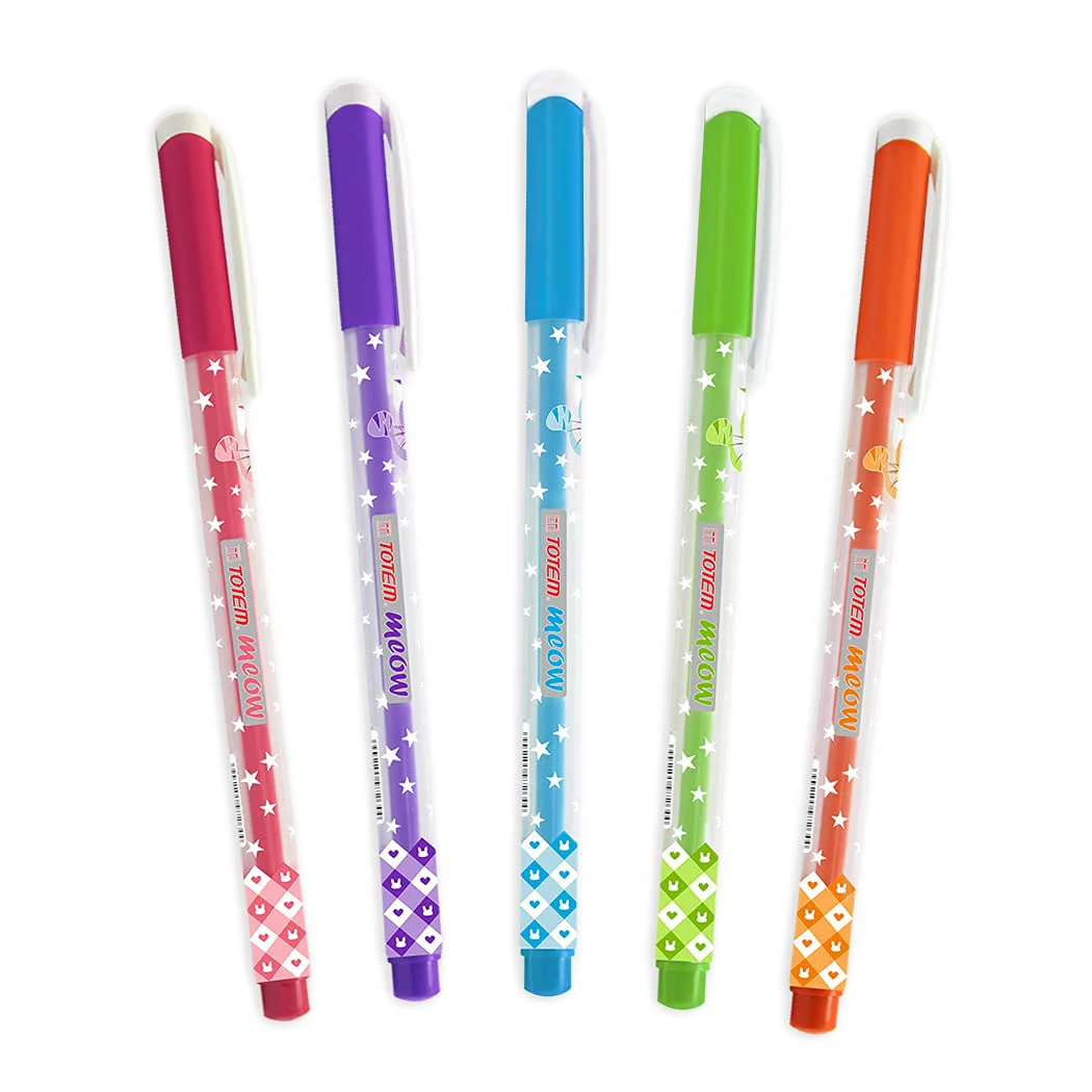 TOTEM Meow Ball Pens | 20 Blue Ink Pens | Theme of Cats Lovers | 0.7 mm Tip | Cute & Stylish Body | Ideal for School,Office & Business | Pens for Writing | Stationery Items | Stick - image 1