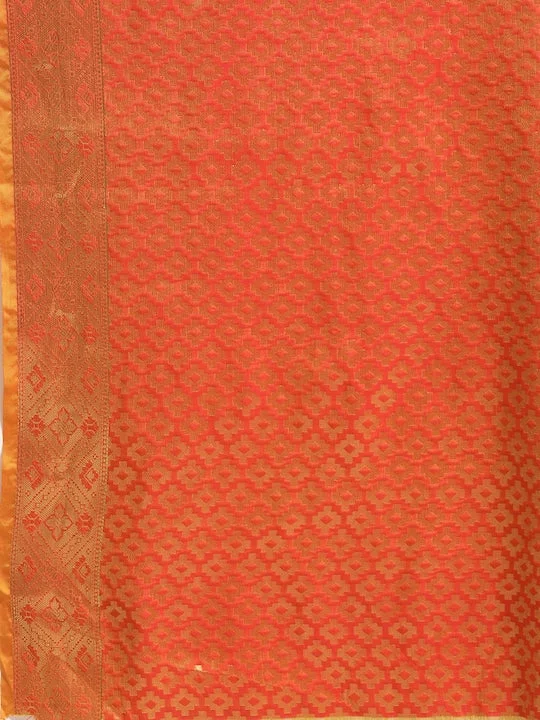 Yellow Silk Blend Woven Design Kanjeevaram Saree - image 1