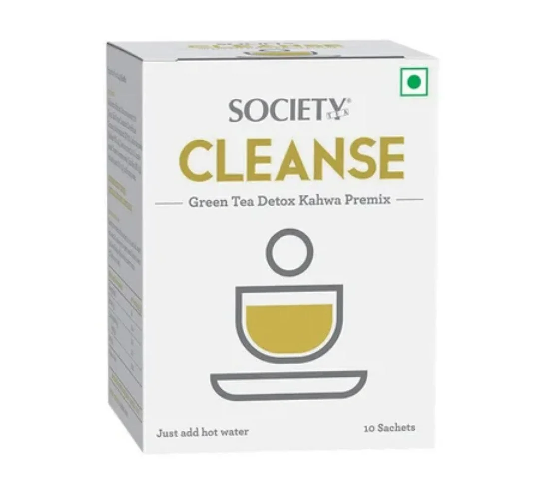 Society Cleanse Detox Kahwa Premix Green Tea Bags - 50GM