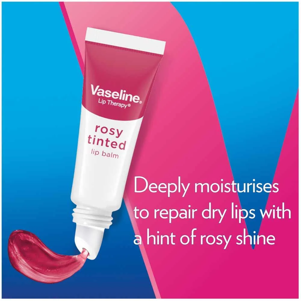 Vaseline Lip Therapy Rosy Tinted Lip Balm, 10g For Dry Lips With Rosy Shine - Pink - image 1