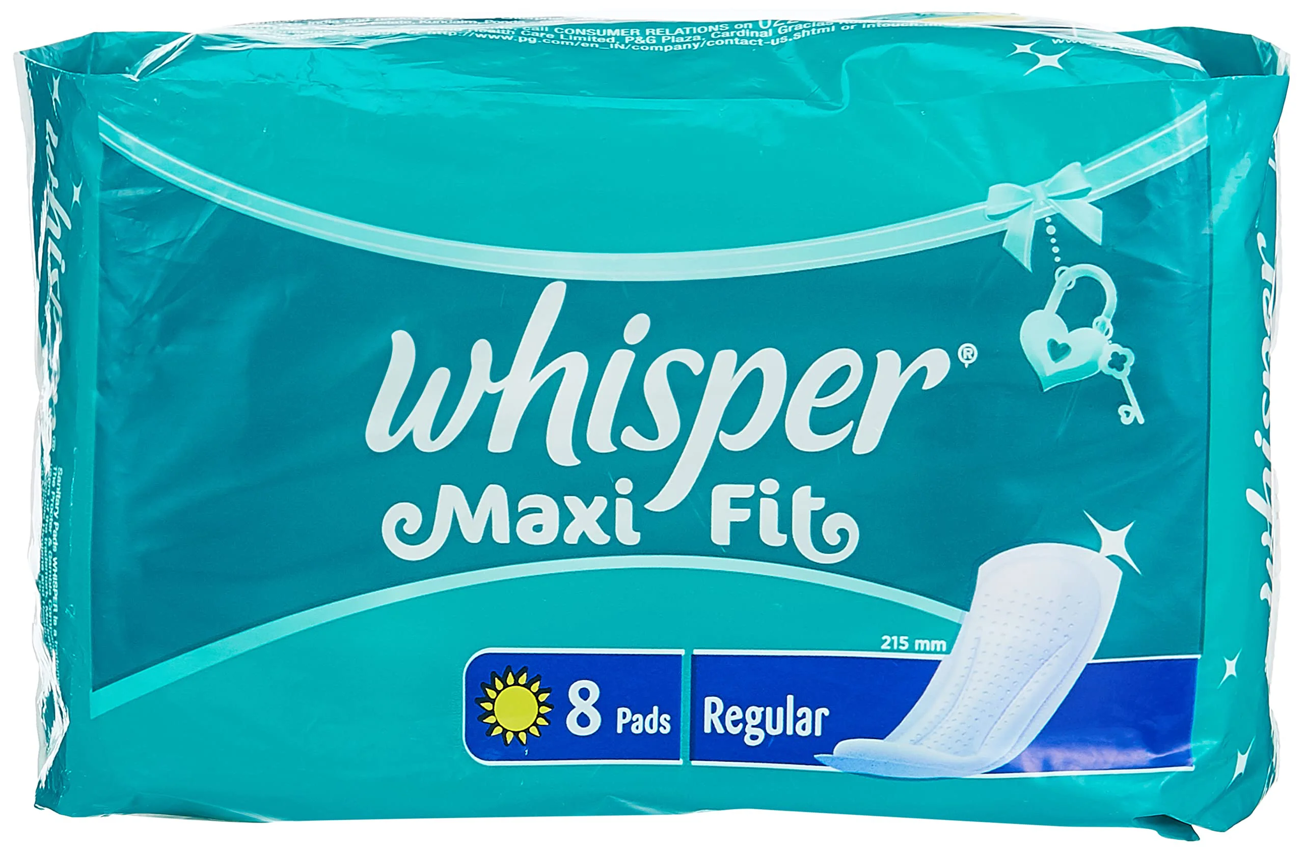 Whisper Maxi Nights Sanitary Pads for Women, Regular, 8 Napkins - image 1