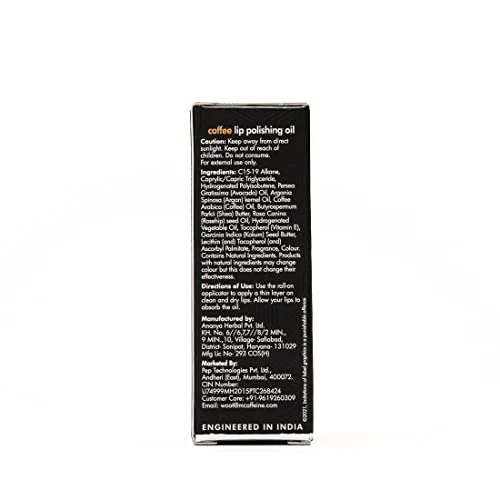 mCaffeine Coffee Lip Polishing Oil for Pigmented & Dry Lips - 100% Vegan | Enriched with Shea Butter & Rosehip Oil | With 24 Hours Moisturization | (10ml) - image 2