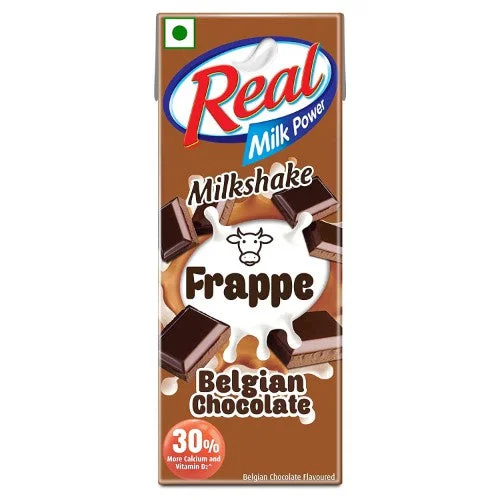 Real Milk Power Frappe Milkshake Belgian Chocolate, 180Ml