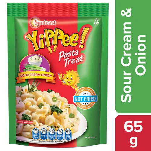 Sunfeast Yippee Pasta Treat - Sour Cream Onion, 65 g Pouch