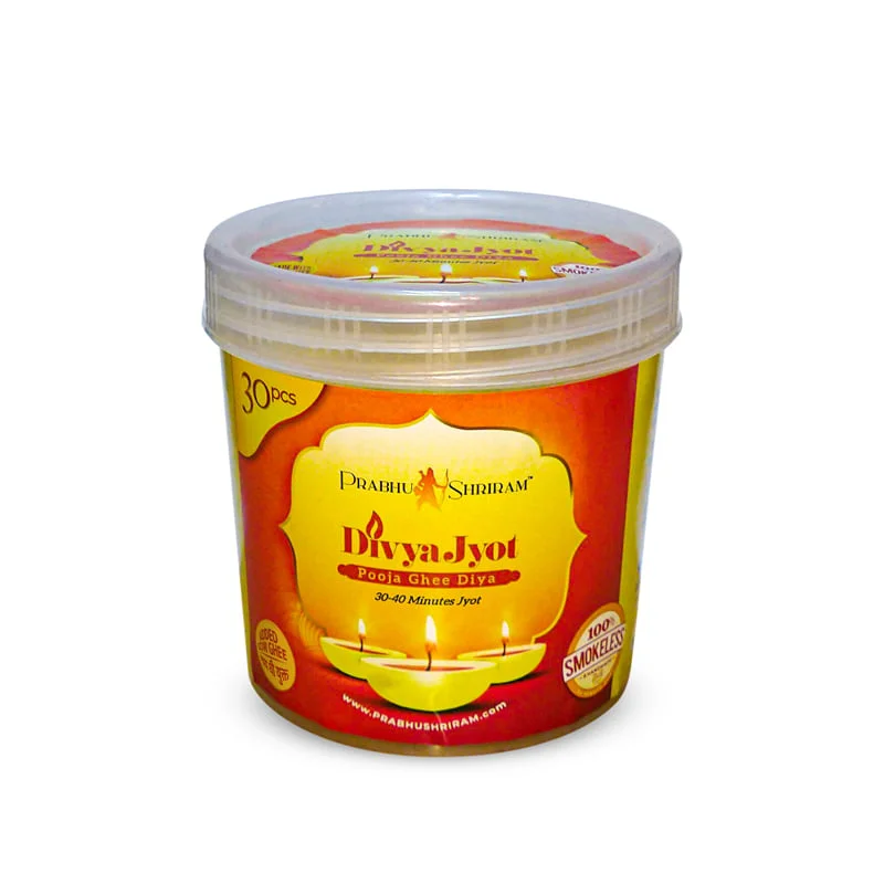 Prabhu Shriram Divya Jyot Pooja Ghee Diya - 25pcs