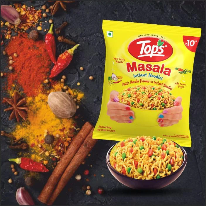 Tops Instant Masala Noodles -800 gm (16 Pouches x 50 gm) with Magical Taste of Masala - image 2