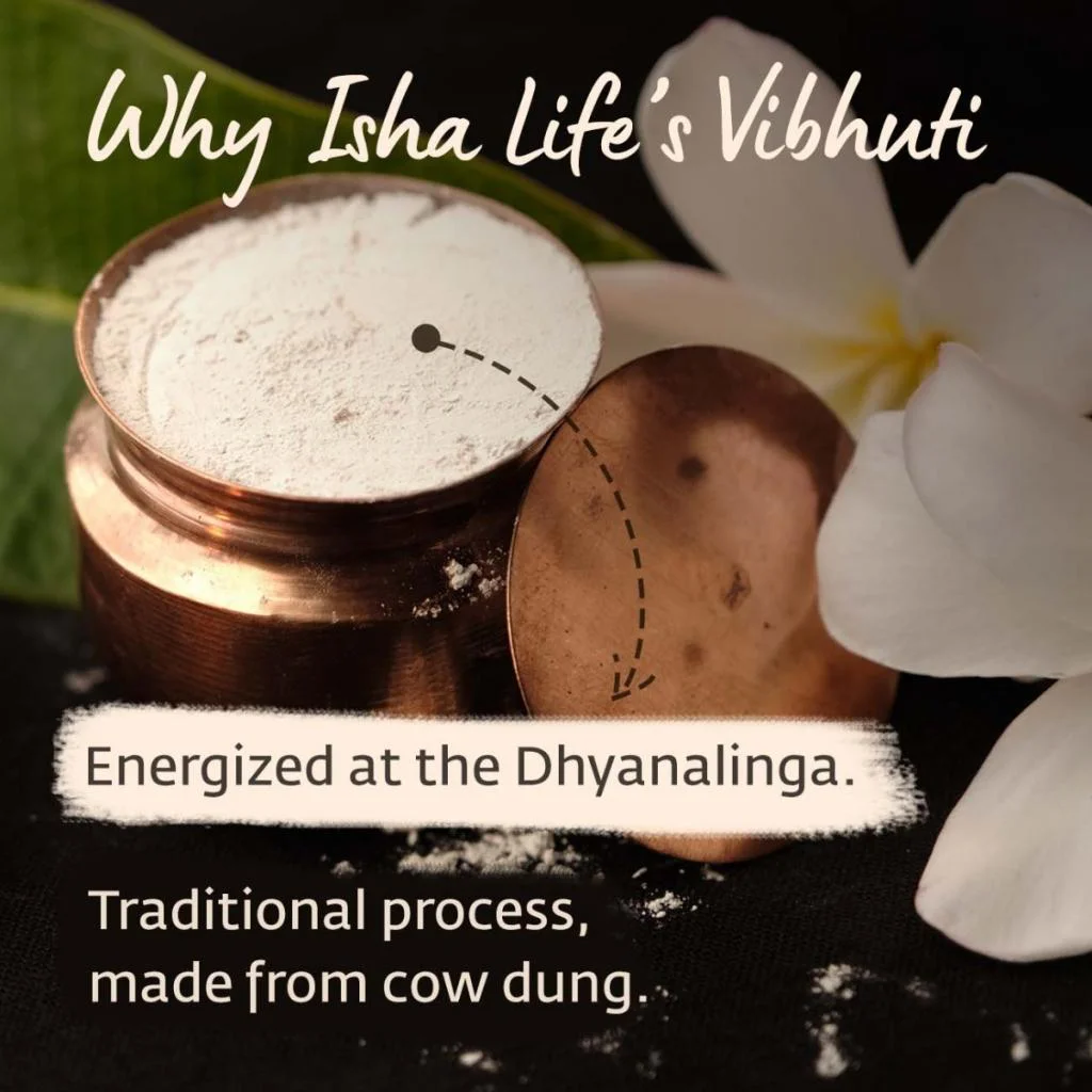 Pure and natural Vibhuti. Consecrated in Dhyanalinga. Supportive for spiritual growth. - image 1
