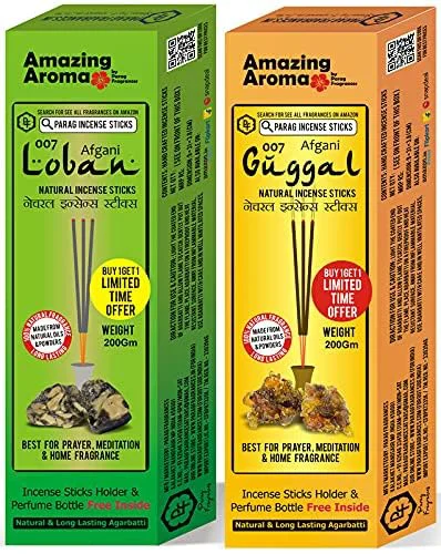 Parag Fragrances Loban and Guggal Agarbatti Combo (Pack of 2) Total 400Gm - image 1