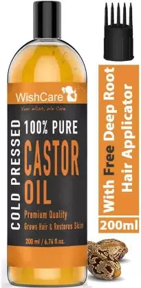 WishCare Premium Cold Pressed Castor Oil - (200 ml)