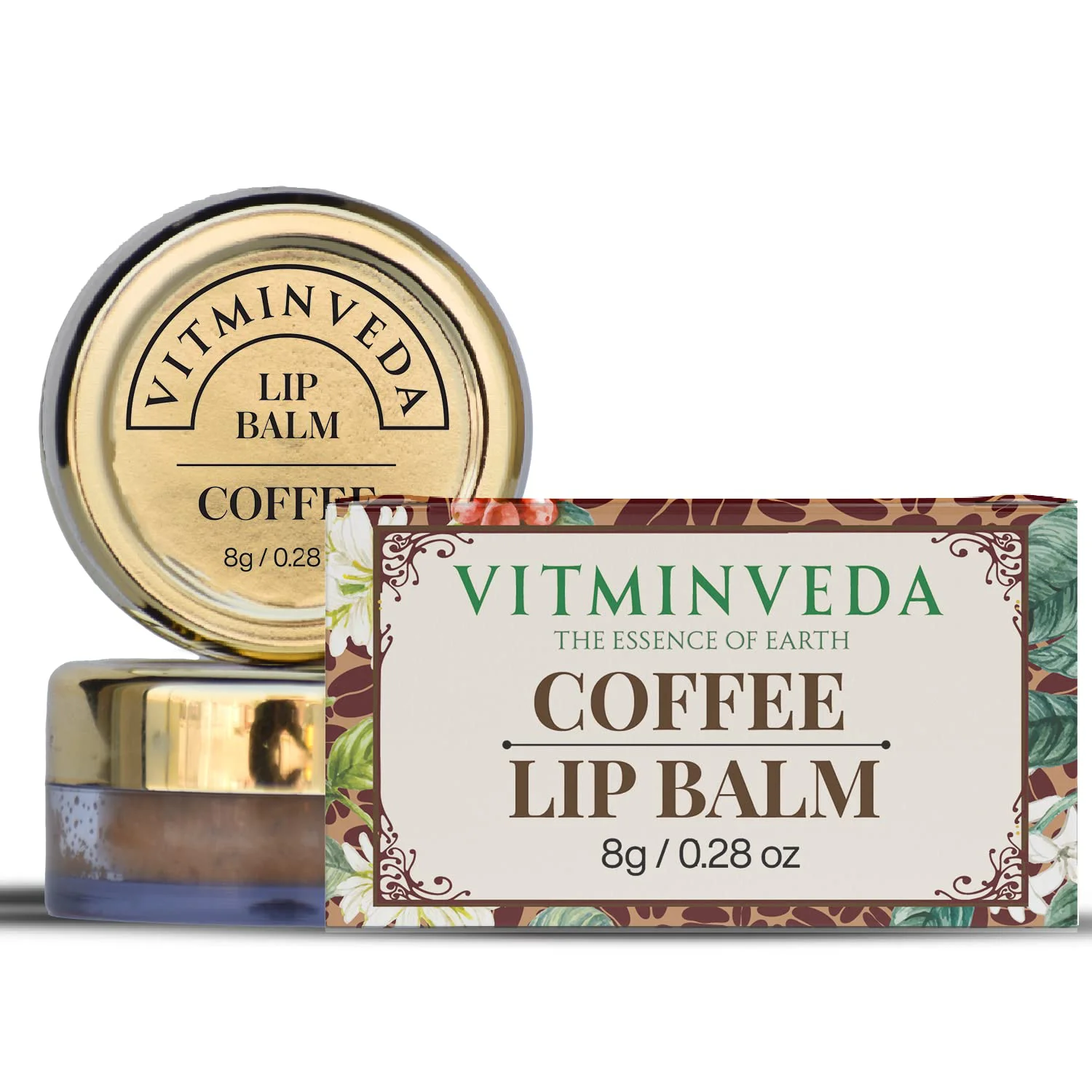 Vitminveda Coffee Lip Balm for Women & Men | 24 Hrs Moisturization of Chapped & Dry Lips with Shea Butter | Paraben & Sulphate Free Lip Gloss - 8 gm - image 1