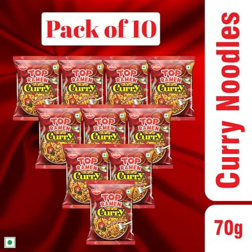 Top Ramen Instant Noodles, Curry, 70 g (Pack of 10) - image 1