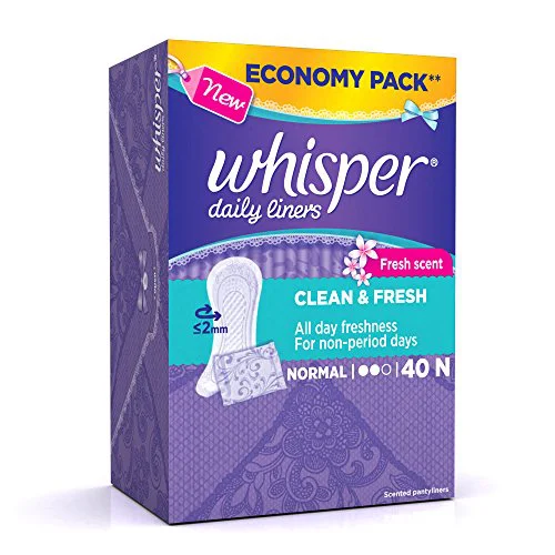 Whisper Clean and Fresh Daily Liners - 40 Count - image 1