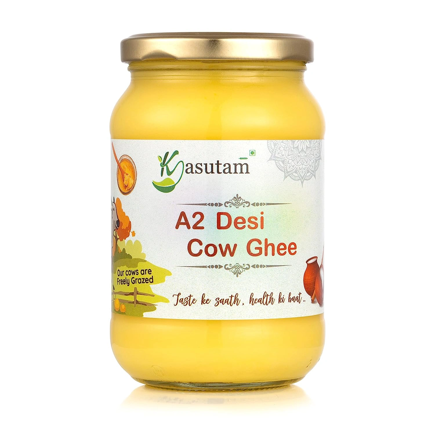 Kasutam A2 Desi Cow Bilona Ghee, Made By Traditional Vedic Bilona Method - 1L (1000ml) - image 1