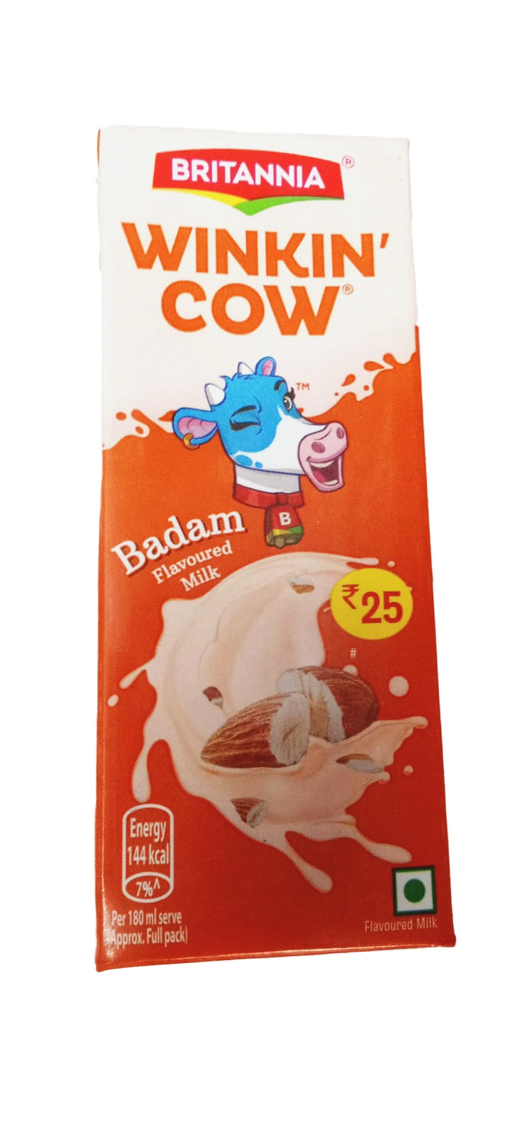 Britannia Winkin Cow Badam Flavoured Milk, 180g - image 2