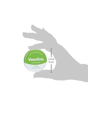 Vaseline Therapy Lip Balm Tin, Aloe Vera, 0.6 Ounce - image 1