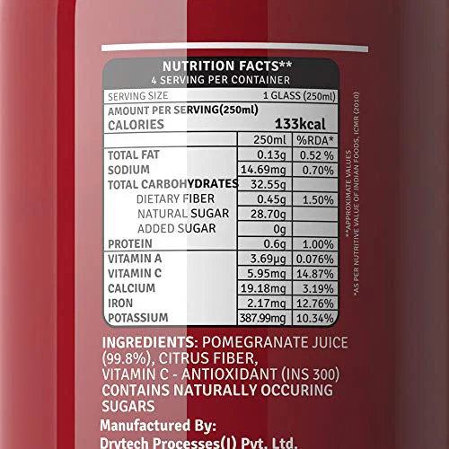 Raw Pressery Pomegranate Juice, 1000 ml - image 2