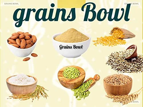 grains Bowl Hand Roasted multi grains health mix powder for Kids and Adults (NO COOKING NEEDED) Roasted Cereals & Pulses Powder, Chatua, Sathu maavu, Porridge Mix (Cardamom/Elaichi Flavour, 1 kg) - image 1