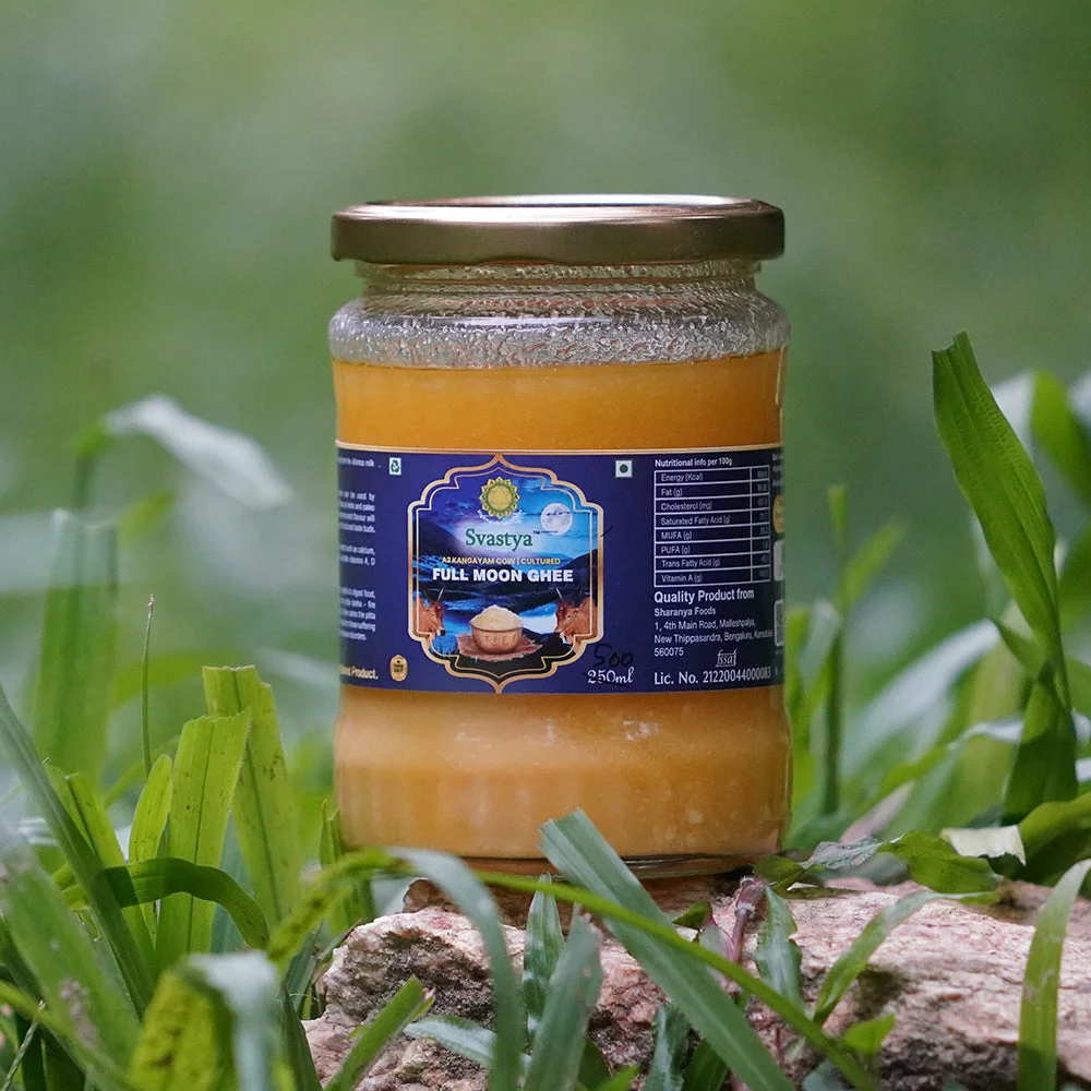 Svastya Organic Farms - Organic Full Moon Cultured Desi Kangeyam Cow A2 Milk Ghee - 500ml - image 1