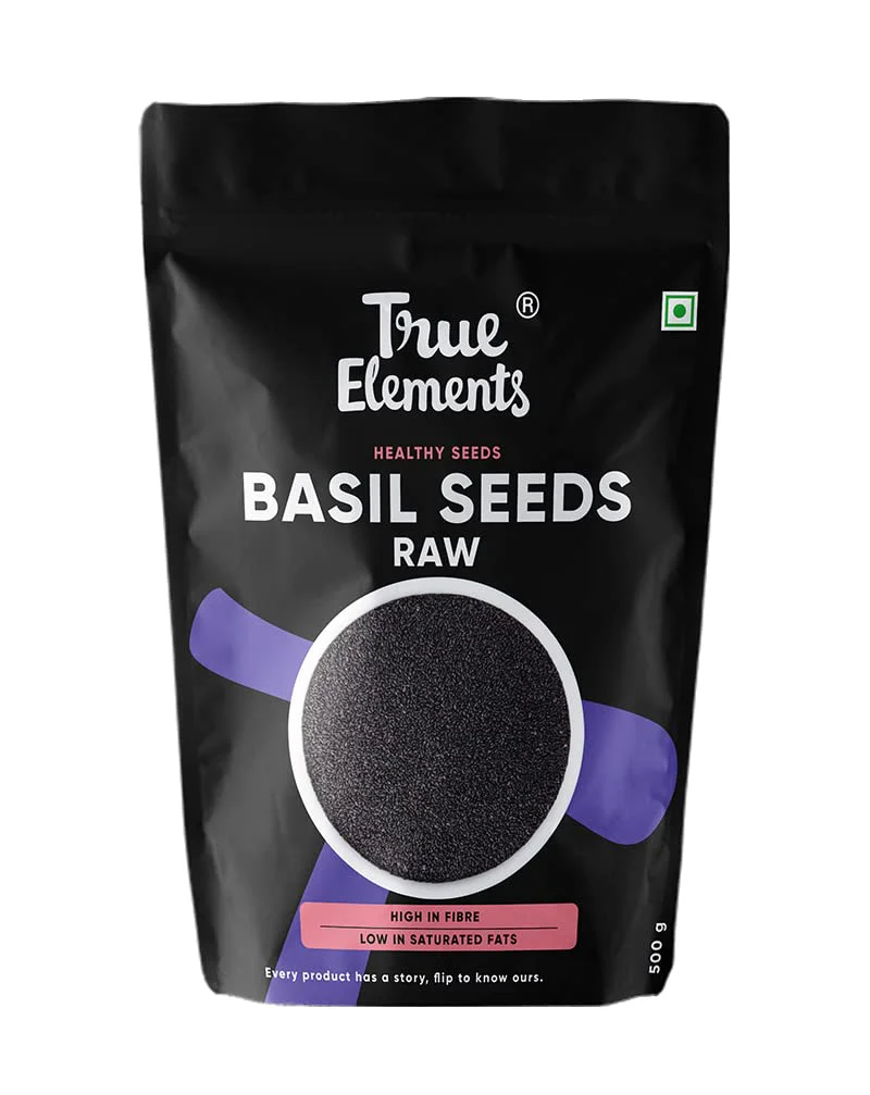 True Elements Basil Seeds 500g - Tukmaria Seeds