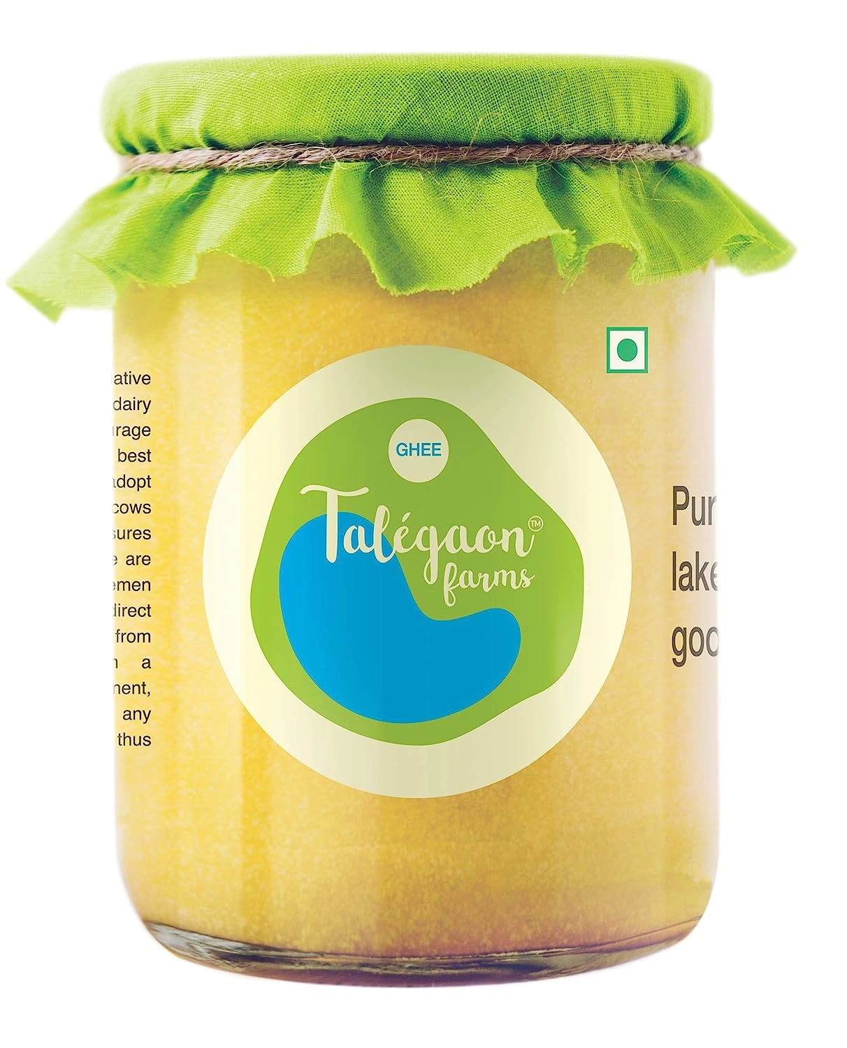 Talegaon Farms Pure Cow Ghee | Vedic Bilona Method - 500ml Glass Bottle - image 1